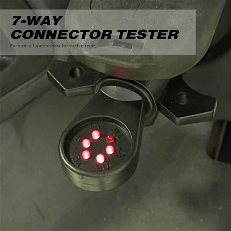 MICTUNING 7-Way Blade Trailer проводка Тестер 12 В 7-контактный круглый Электрический RV Blade тестер разъема со светодиодный ным дисплеем авто аксессуары