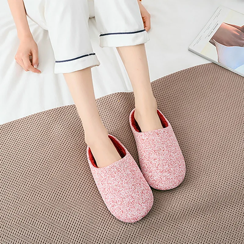 

Adiputent men and women Pure cotton slippers for autumn and winter indoor slippers non-skid floor moonhair slippers 2019 Fashion