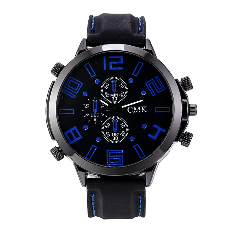 

2018 New sport Quartz watch Men Military Watch male silicone Strap army wristwatch clock hours big dial Decorative Casual watch