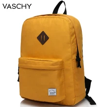 VASCHY школьный рюкзак для подростков, дорожные школьные сумки, сумка для книг, модные классические студенческие рюкзаки Mochilas желтого цвета