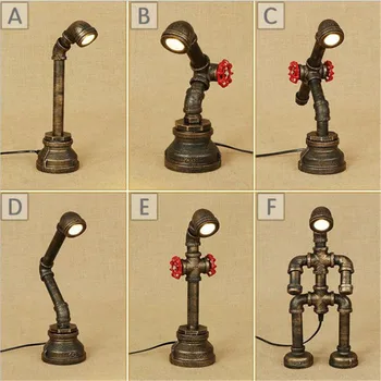 

New Art Design LED desk lamp Modern Iron pipe decorative led table light 3W led warm white bedside reading lighting