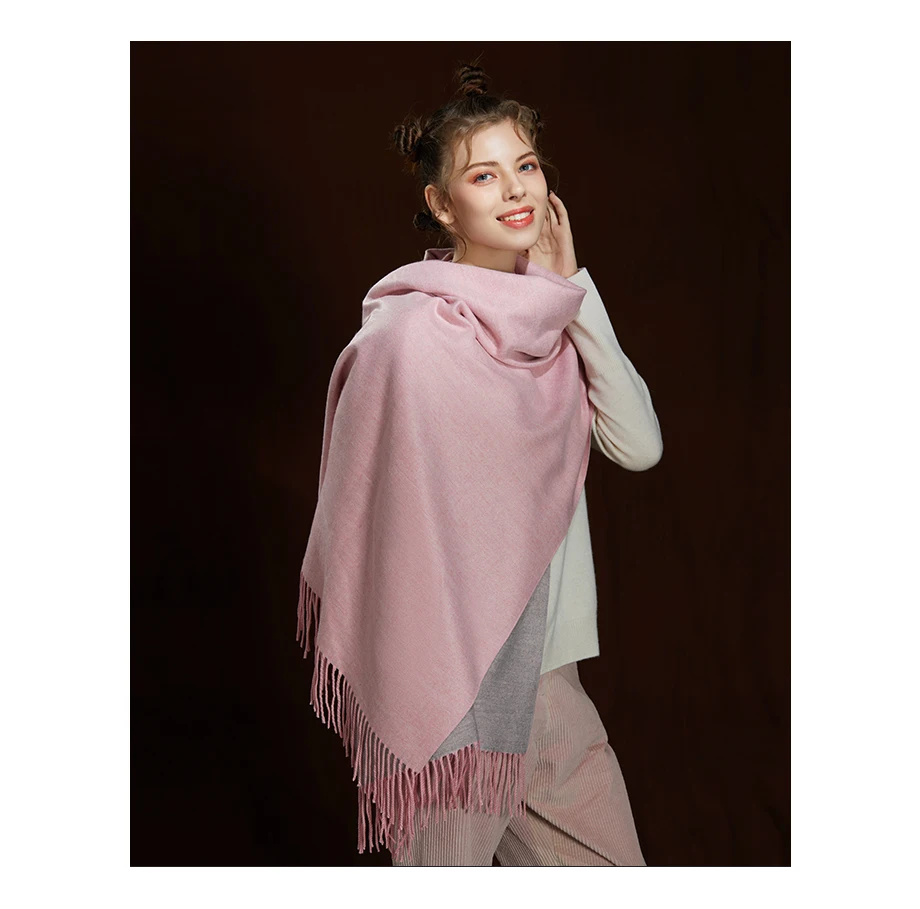 Women's Cashmere Scarf Winter Pashmina Solid Woman Fashion Scarves&Shawl Lady's Knit Shawl Long Scarf Wraps Size180cm65cm (6)