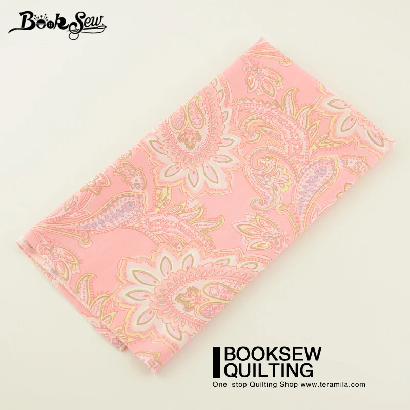 Booksew New Arrival Sewing Elegant Pink Flowers Pattern Dolls Cotton Twill Fabric Bedding Set Dolls Pillows Crafts Curtains