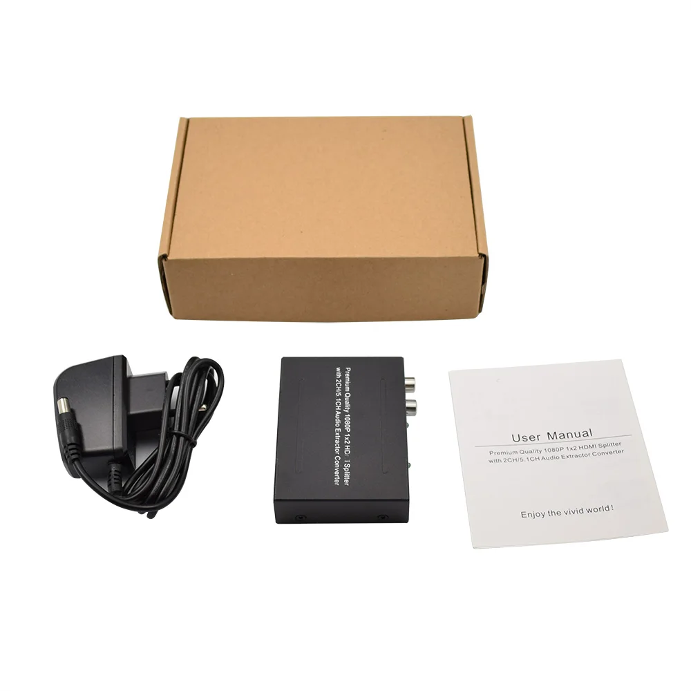 2 порта 1080P 1x2 HDMI сплиттер 2CH/5.1CH Spdif Toslink + L/R аудио экстрактор конвертер для XBOX PS3 PS4