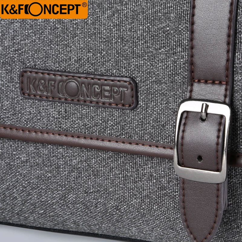 K& F сумка для цифровой зеркальной фотокамеры, сумка на плечо, водонепроницаемая, унисекс, современный, повседневный стиль, съемный разделитель, нескользящая подошва, серый, размер M