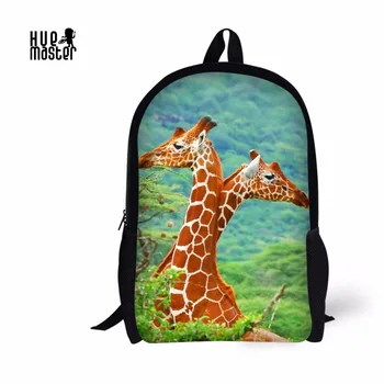 

HUE MASTER Bag School For Teenager Boy Kids Giraffe Print Children School Backpack High Quality Fashion Book Bag Mochila Escolar