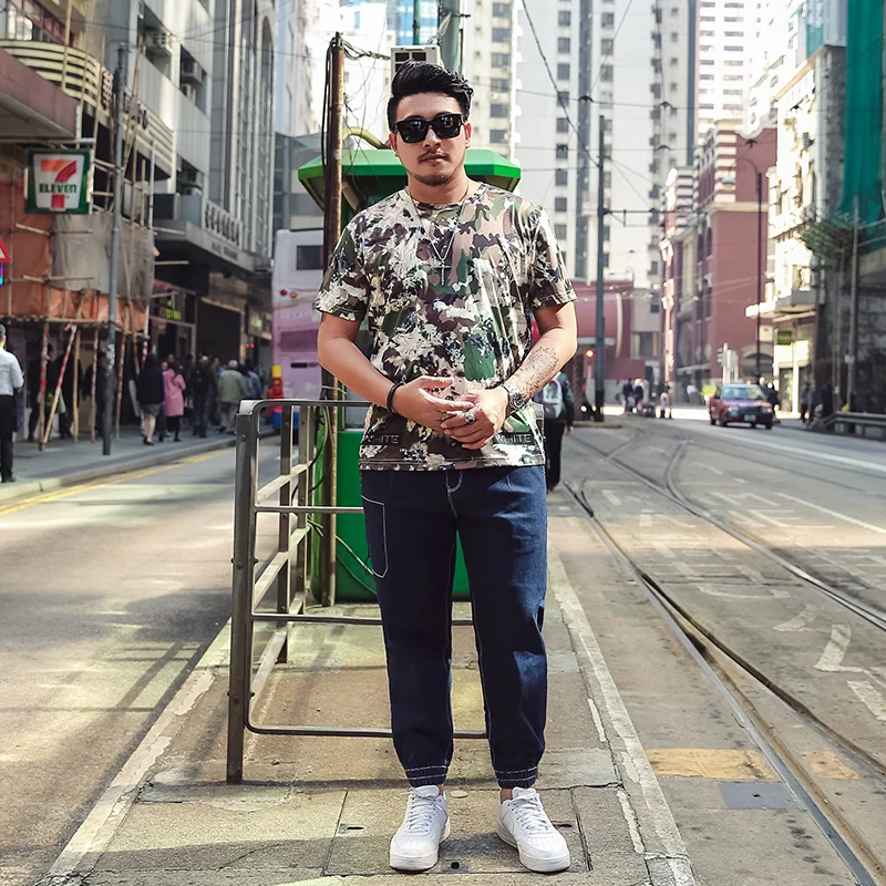 Плюс Размеры S-6XL Для мужчин джинсы Рваные стрейч хип-хоп джинсы Homme Masculino модный дизайн Для мужчин синий Зауженные Джинсы Для мальчиков Брюки