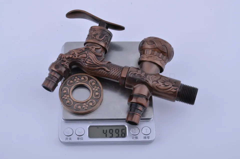 SPRING SUMMER Long garden double use Bibcock faucet tap crane Antique Finish Wall Mount Washing Machine Water Faucet Taps