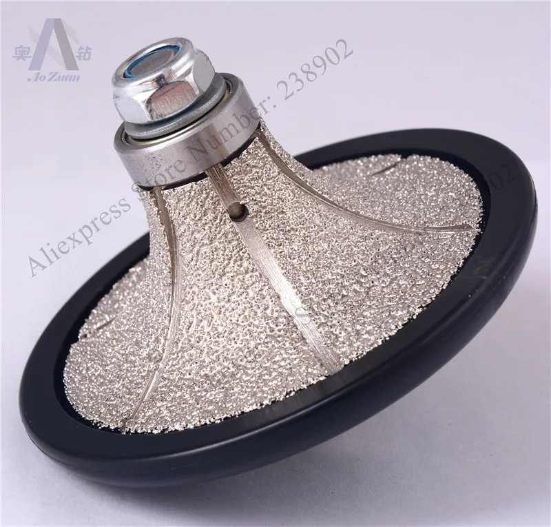 

1 PC D85*V20*5/8"-11 Hand Type Diamond Vacuum Brazed DEMI BULLNOSE Hand Diamond Profile Grinding Wheel Router Bit