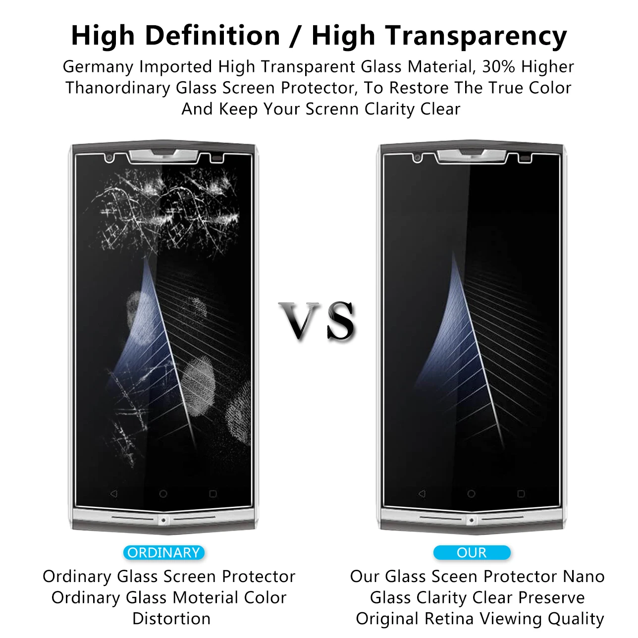 10 шт./лот 2.5D 0 26 мм 9H Премиум Закаленное стекло для Oukitel K10000 Pro Защитная пленка