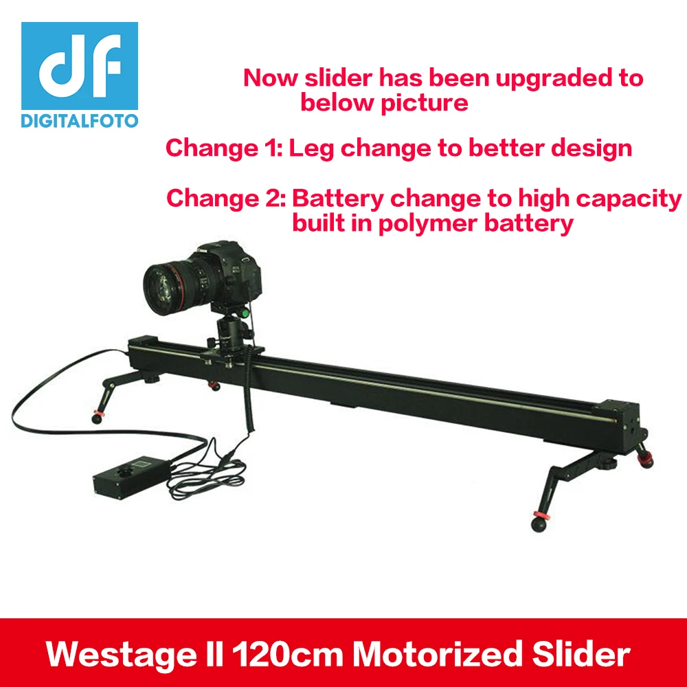 

DF DIGITALFOTO Electric Control 1.2m 120cm Westage II timelapse camera motorized slider Track dolly rail for Canon Sony Nikon