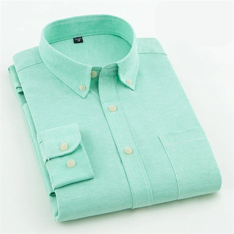 Новое поступление, брендовая новая хлопковая Мужская рубашка в Оксфордском стиле, Однотонная рубашка, мужские весенние повседневные рубашки, мужская рубашка, топ YN10209