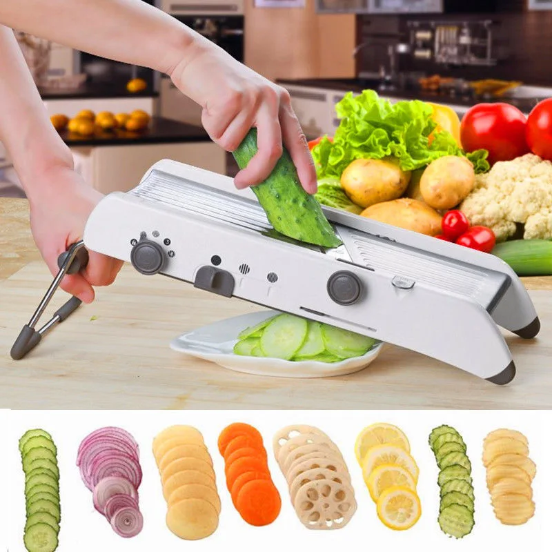 

Mandoline Slicer Manual Vegetable Cutter Professional Grater with Adjustable Blades YU-Home