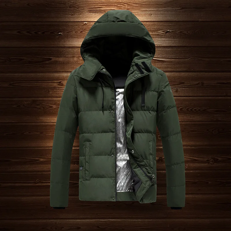 Куртка с подогревом куртка мужская зимняя - Цвет: Зеленый