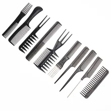 10pcs Professional Hair Combs Kits Salon Barber Comb Brushes Anti-static Hairbrush Hair Care Styling Tools Set