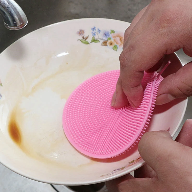 Silicona Limpieza cepillo Limpieza Hogar cepillo para Limpieza de Pan suave colgar cocina accesorios herramientas de Limpieza del Hogar