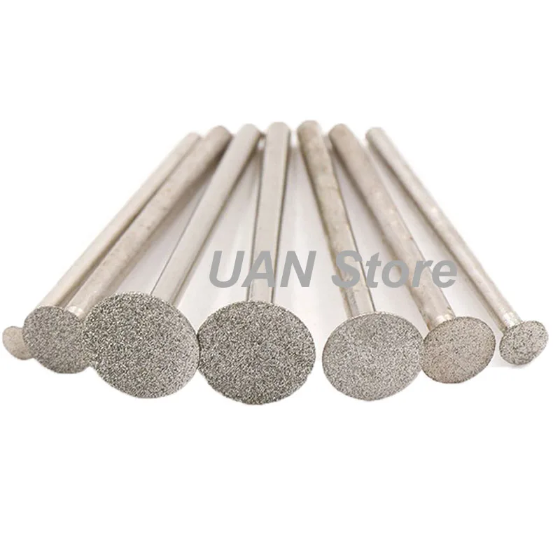 

URANN 3mm 4mm 8mm 10mm 12mm 14mm Super-Thin Slice Diamond Grinding Head Dremel Rotary Carving Polishing Cutting Tools