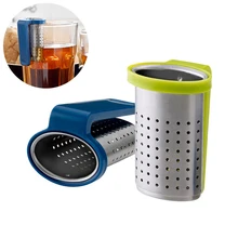 Ситечко для заварки чая из нержавеющей стали с ручкой, фильтры для кофе, многоразовые сетчатые ситечки для чая, корзина для рассыпчатого чая, чайный горшок, чайная посуда