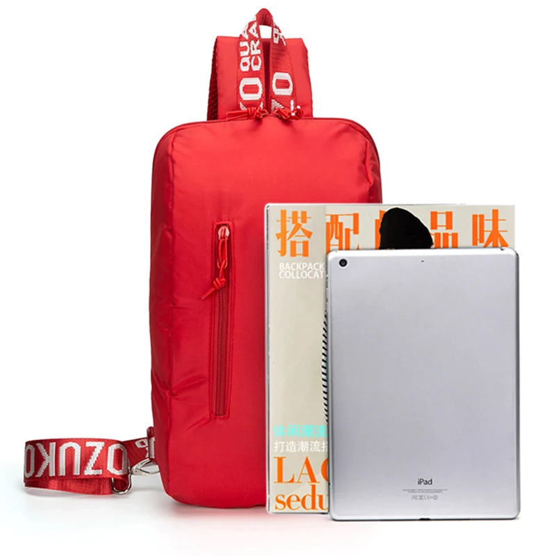 OZUKO 9110 модные сумки через плечо для мужчин USB зарядка нагрудный пакет короткой