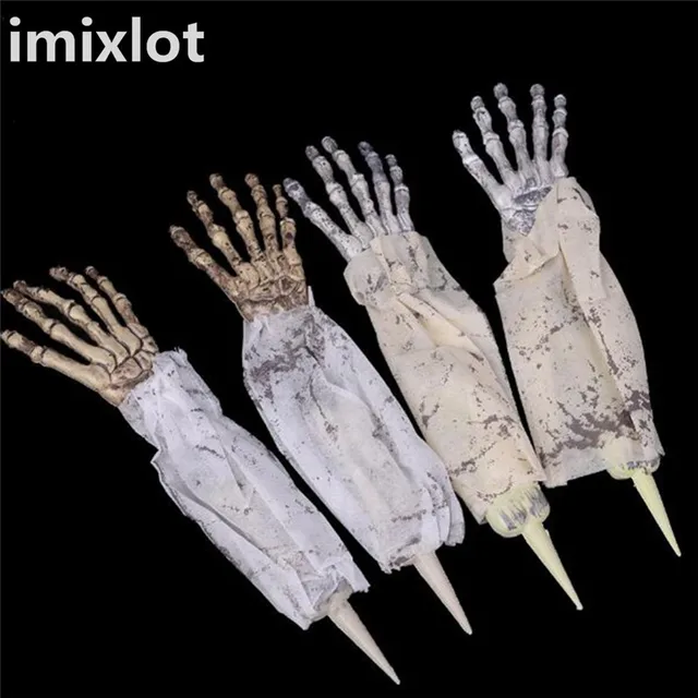 Imixlot 1 Pair Simulation Horror Ghost Hand Fake Decoration Props