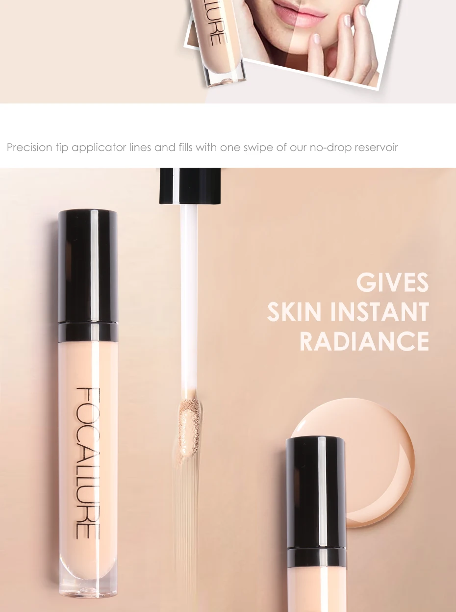 FOCALLURE Face Liquid Concealer Cream Waterproof Primer Base Dark Circle Cream Face Corrector Facial Concealer Base Makeup