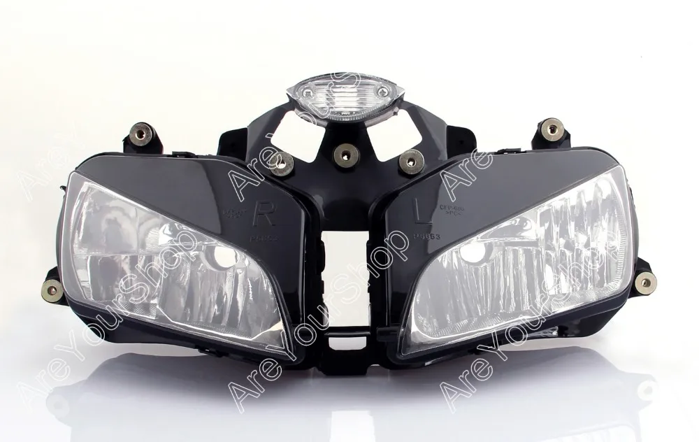 

Areyourshop Universal Headlight Headlamp Assembly Replacement Driving Fog Spot Moto Head Light for Honda CBR600RR 2003-2006
