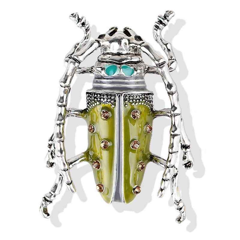 Vintage Big Beetle Brooch Insect Brooches Exquisite Enamel Pins Fashion