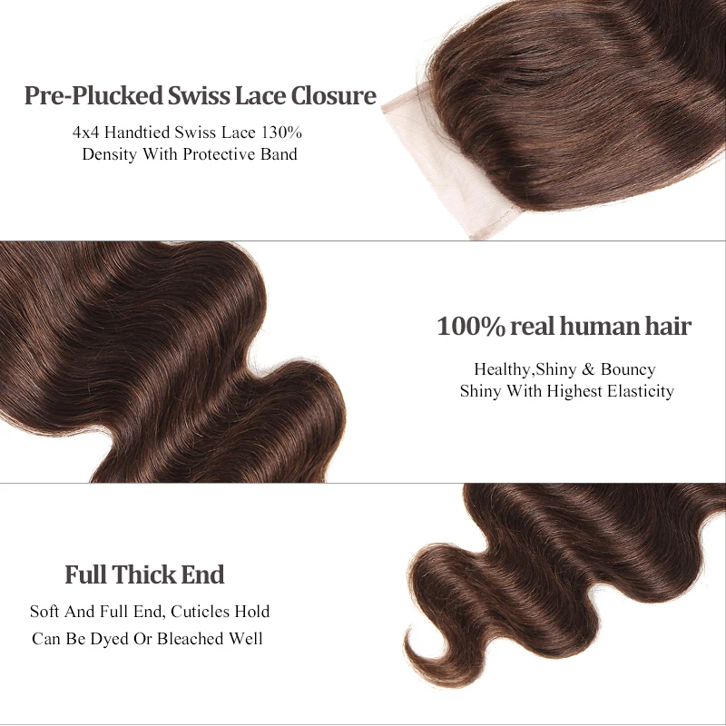 Ali Fumi queen hair 4x4 бразильские закрытые волнистые человеческие волосы