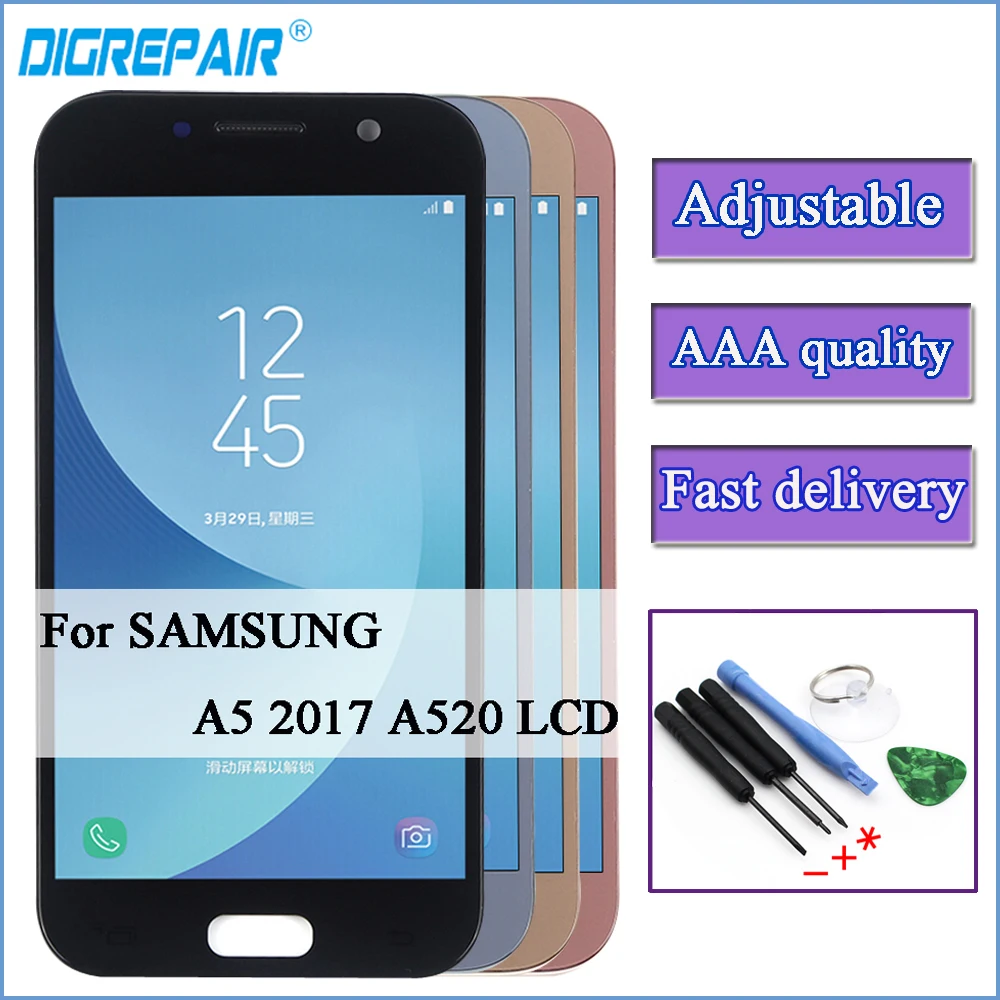 

a520f LCD For SAMSUNG GALAXY A5 2017 A520 SM-A520F Display Touch Screen Digitizer Assembly a520 lcd for samsung a5 2017 display