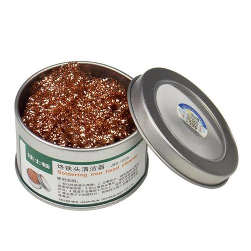 Electric Soldering Bit Cleaner Desoldering Tin Wire Mesh Filter For Machine Parts Molds Welding Iron Tips5