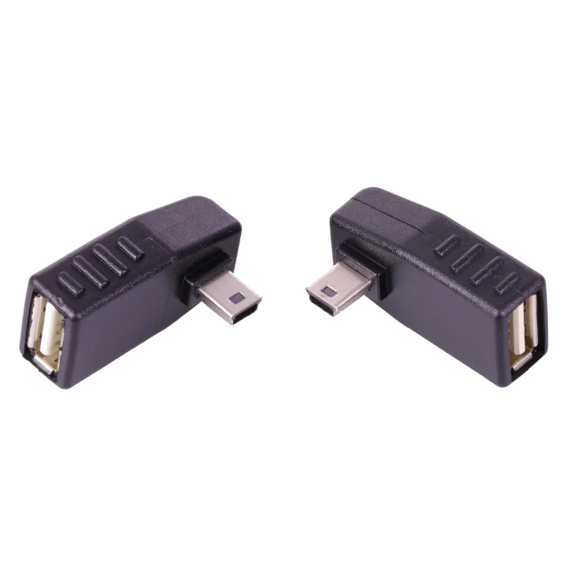 Мини USB штекер на A гнездо разъем 90 градусов Угловой удлинитель адаптер 20 шт./лот|usb