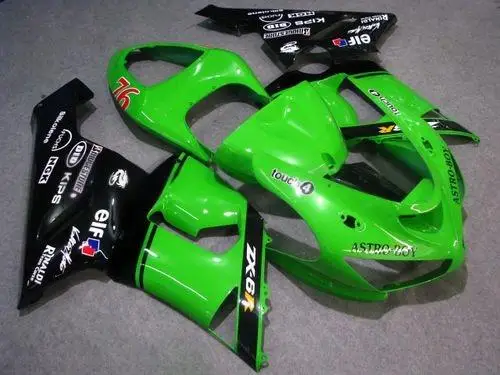 

Motorcycle Fairing kit for KAWASAKI Ninja ZX6R 636 05 06 ZX 6R 2005 2006 zx6r 05 06 ABS Green black Fairings set+7gifts KF12