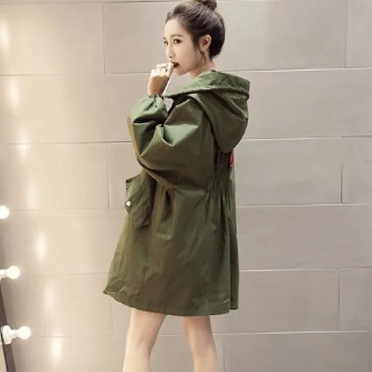 

Mr.nut 2019 Korean version of loose student trench coat streetwear long coat women