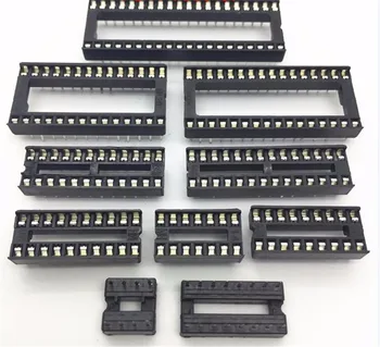 

50pcs IC Socket DIP SIP Chip Socket Pin 2.54mm Pitch 6/8/14/16/18/20/24/28Pin 24/28/32/40Pin Wide IC Socket Adapter Solder Type
