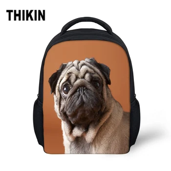 

THIKIN 3D Bulldog Dog Girls School Bags Children Student Satchel Boys Travel Bags Kids Custom Rucksack Kindergarten Mochila
