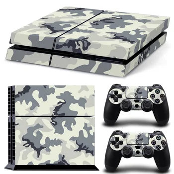 

Free drop shipping cool design for camo skin for Sony PS4 Console + 2PCS Controllers Skin Sticker #TN-P4-5490