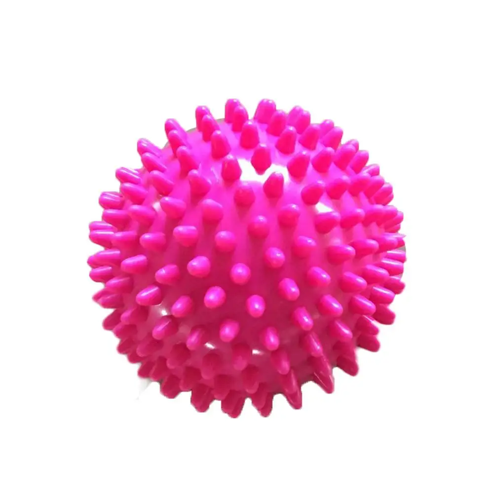4 цвета ПВХ шарики для массажа рук ПВХ подошвы Ежик сенсорный хват тренировочный мяч портативный шар для физиотерапии ловить мяч - Цвет: Розовый