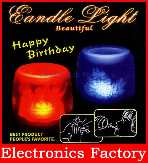 3 Color Electronic blow LED Light Lamp Candle Heart Projection Party