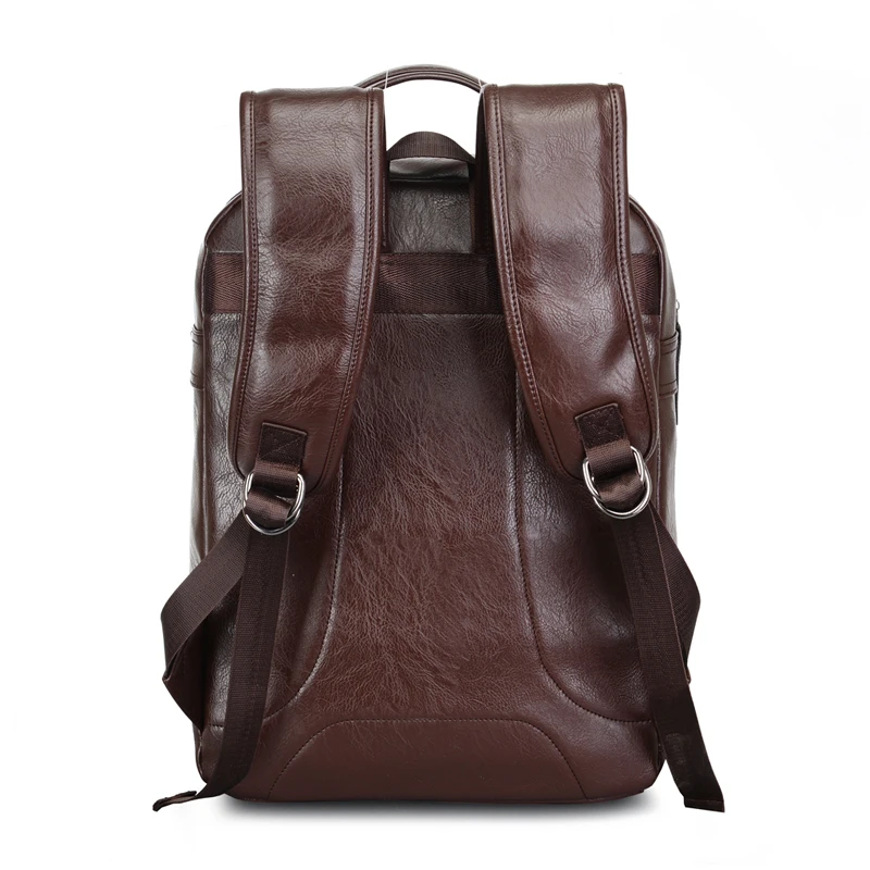 2021 Men Leather Backpack High Quality Youth Travel Rucksack School Book Bag Male Laptop Business bagpack mochila Shoulder Bag