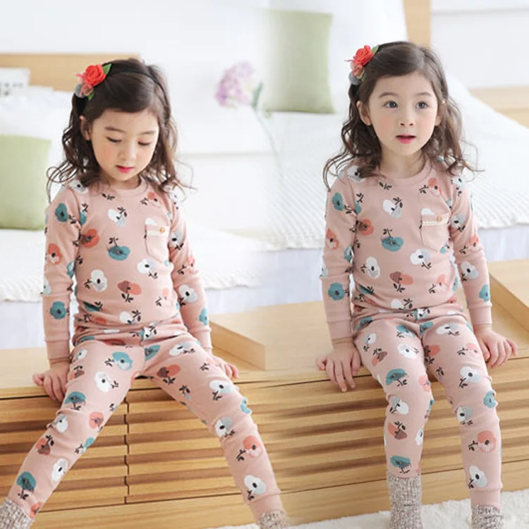 Children long Johns cotton underwear suit baby pajamas boy girl suit XB