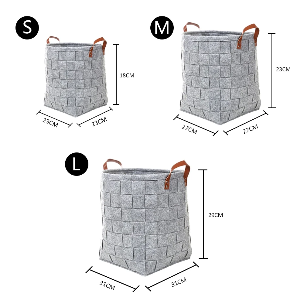 Современная войлочная сумка для хранения книг, складная корзина для белья, грязная одежда, корзины для игрушек, держатель для хранения одежды, корзины для дома