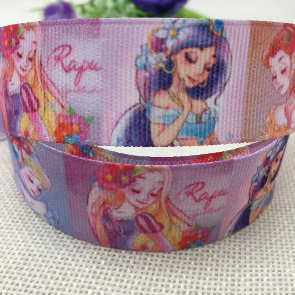 

1 '' 25MM Kawaii princess printed ribbon Grosgrain ribbon whole sale DIY Jewelry ribbon gift packaging 10yards 9656