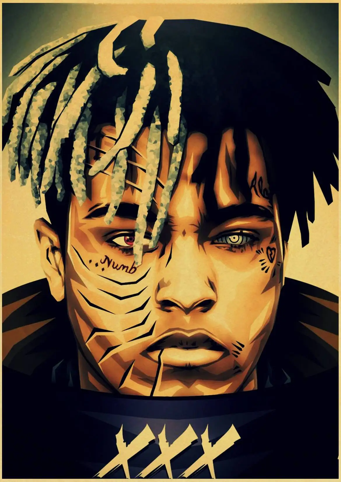 Классический американский рэпер Xxxtentacion Ретро плакат печатает Высокое качество наклейки на стену для гостиной украшения дома