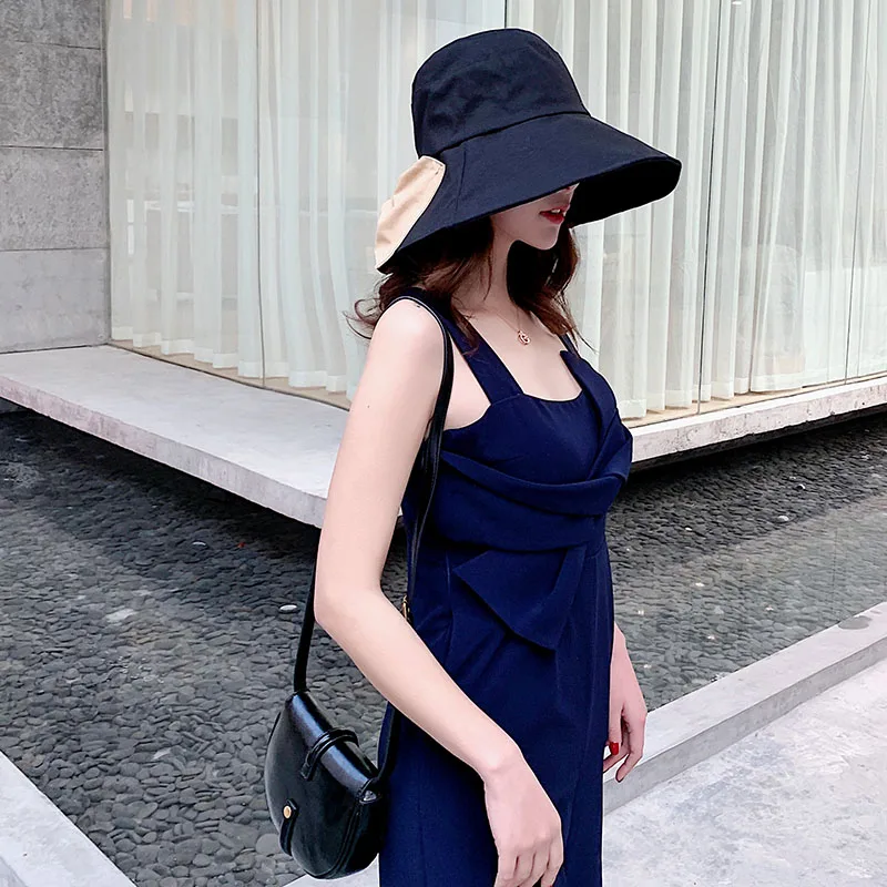 sun hats for women summer hat women beach hat summer women bucket hat bow  (18)