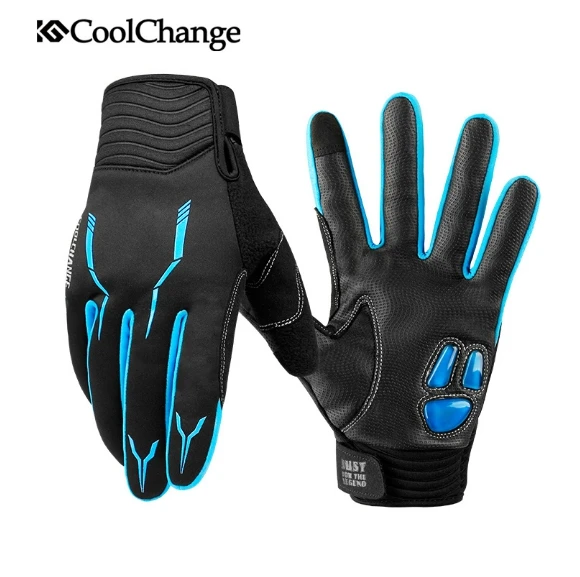 

CoolChange Winter Cycling Gloves Thermal Windproof Bicycle Gloves Outdoor Sport MTB Bike Glove Full Finger GEL For Men Women