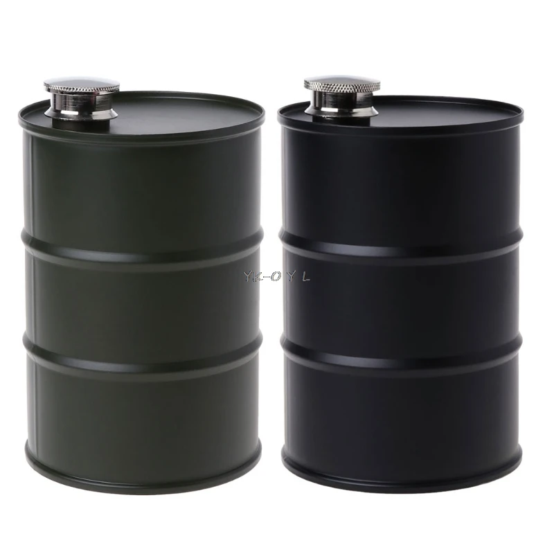 

Stainless Steel Hip Flask Drums Whisky Oil Bucket Moscow Vodka Flagon