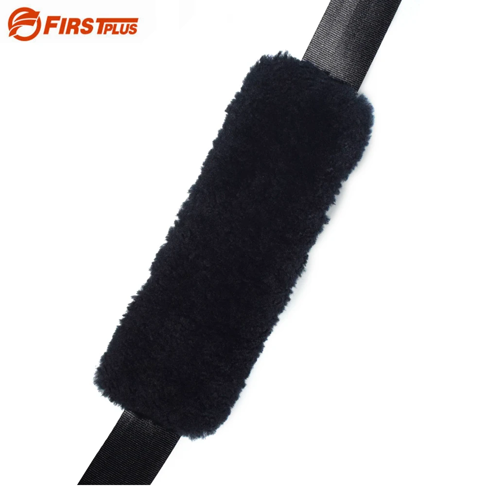 Soft Sheepskin Seat Belt Shoulder Pad Cover Car Seatbelt Pads Strap