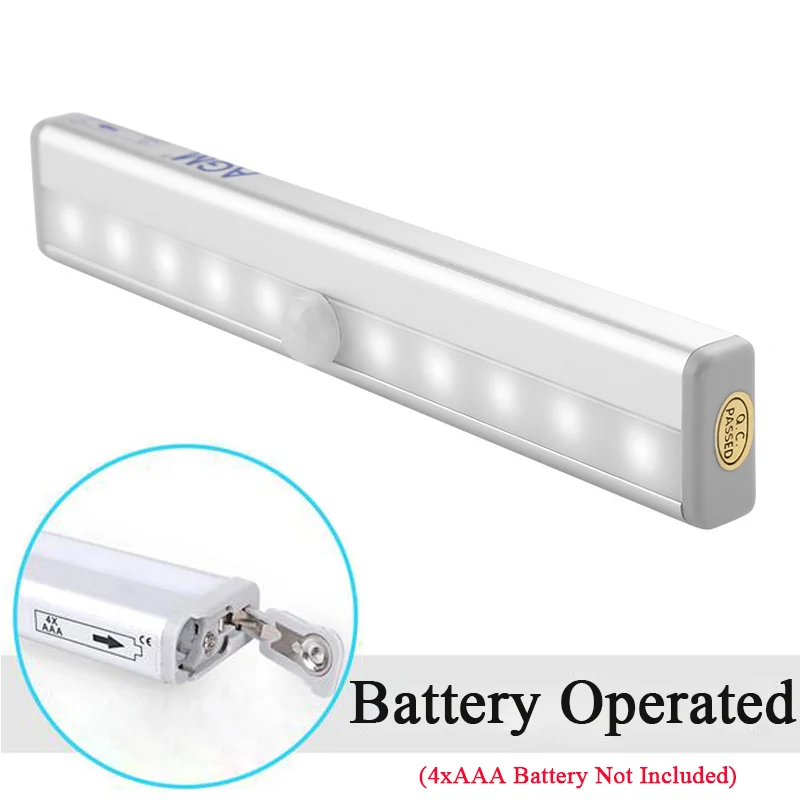 Motion-Sensor-LED-Cabinet-Light-10leds-LED-Night-Light-Wireless-LED-bar-light-Lamp-With-IR