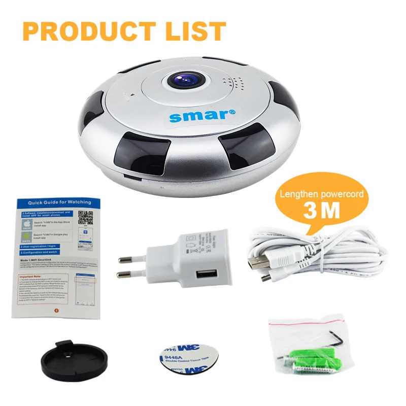 Мини очки виртуальной реальности VR IP Камера Беспроводной 960P HD Smart 360 градусов
