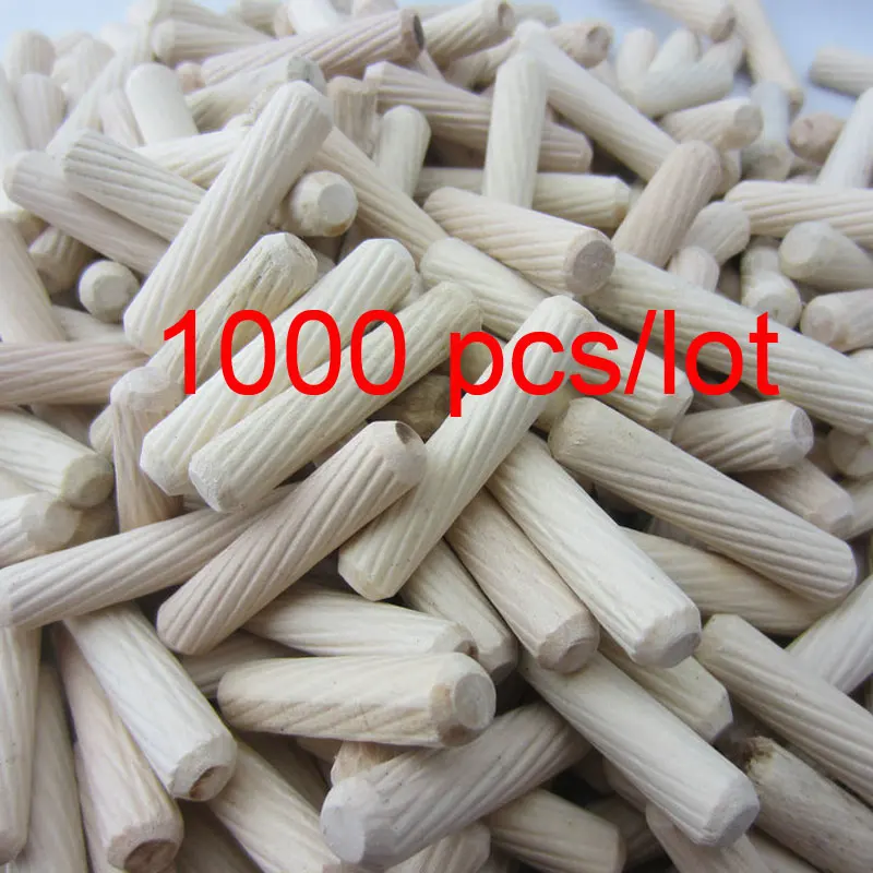 

1000pcs Per Lot 6mm Diameter Hardwood Twill Round Furniture Fitting Wood Dowel Pin 30mm/40mm/50mm/60mm Total Length